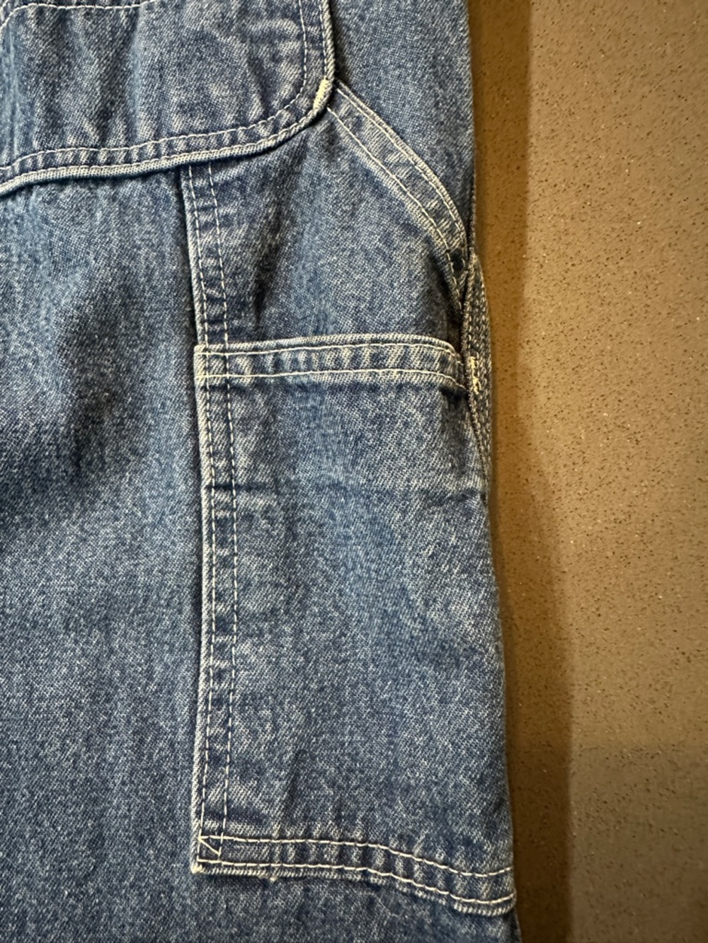 Carhartt Bib Overalls Mens 30x30 Darkstone Cotton Blue R07 DST Denim Workwear - Picture 5 of 7
